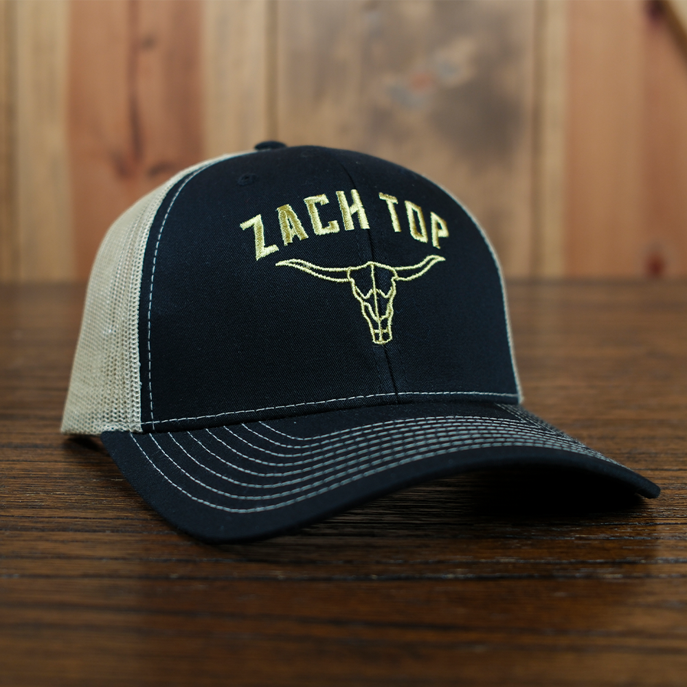 Black & Gold Skull Logo Hat