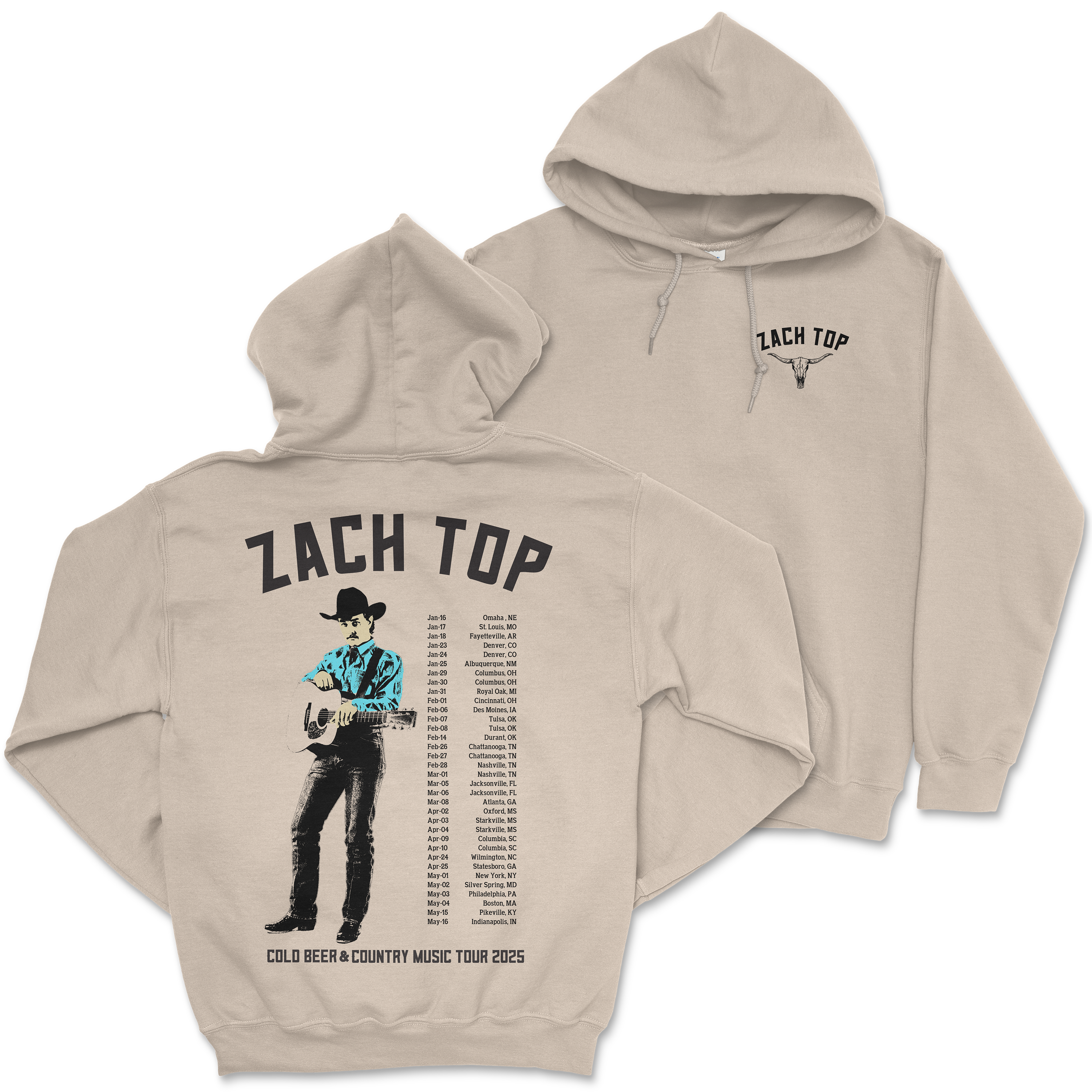 2025 Natural Tour Hoodie – Zach Top Official Store