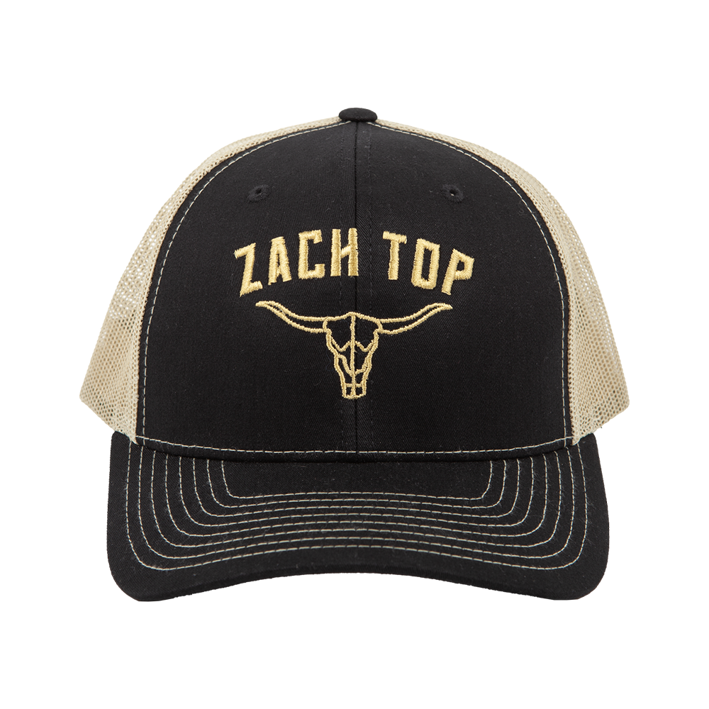 Black & Gold Skull Logo Hat