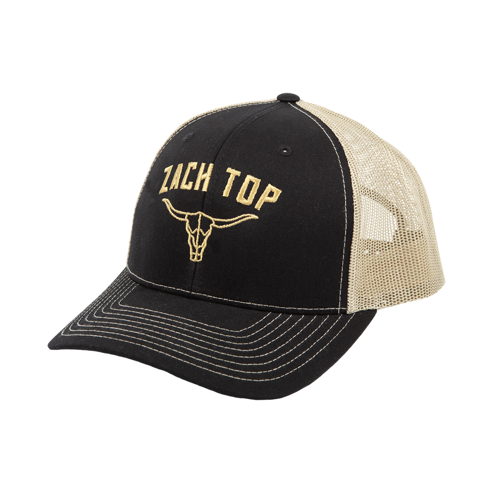 Black & Gold Skull Logo Hat