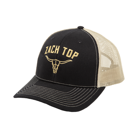 Black & Gold Skull Logo Hat