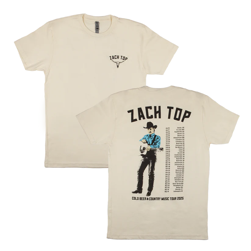 2025 Natural Tour Tee (Pre-Order) – Zach Top Official Store