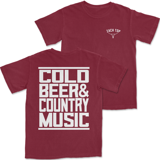 Cold Beer Crimson Tee