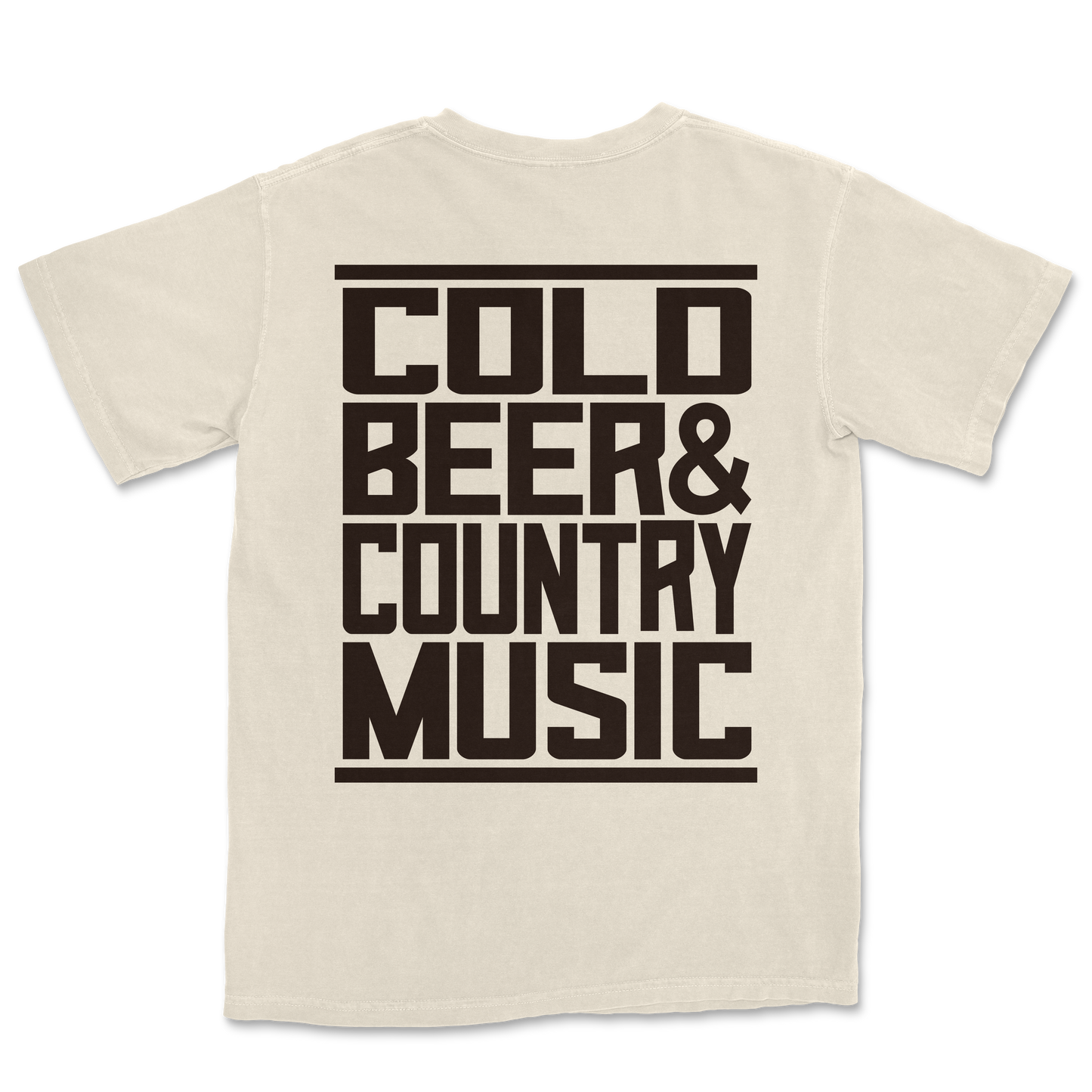 Cold Beer Ivory Brown Tee