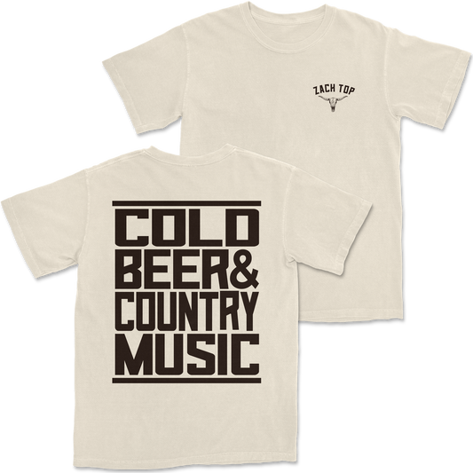 Cold Beer Ivory Brown Tee