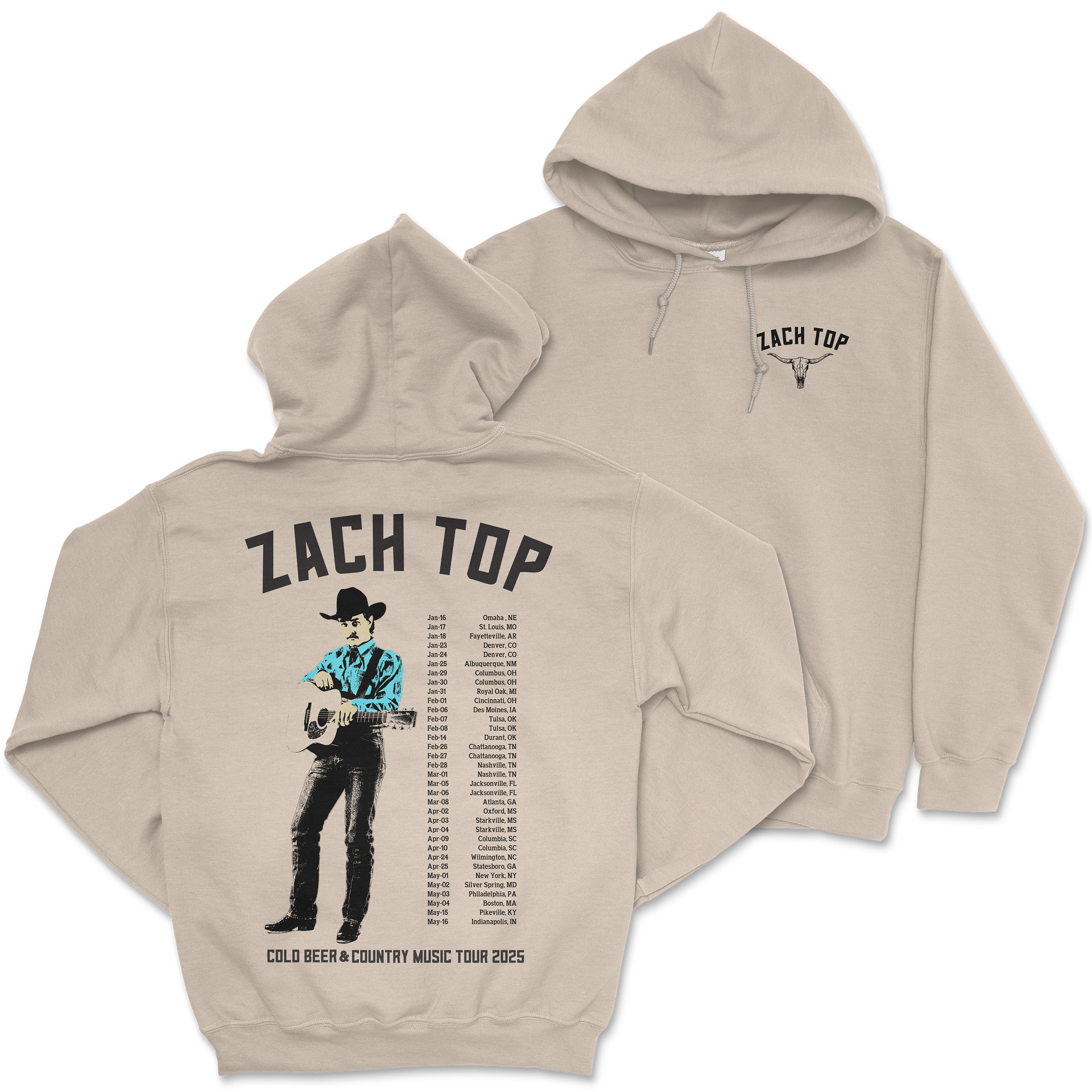 2025 Natural Tour Hoodie – Zach Top Official Store