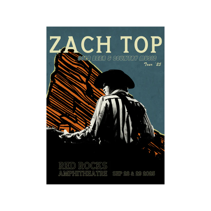Red Rocks Poster – Zach Top Official Store