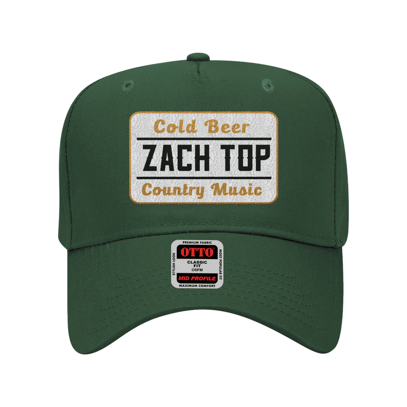 Cold Beer & Country Music Green Hat