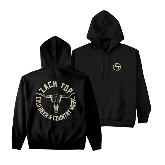 Black Skull Logo Hoodie