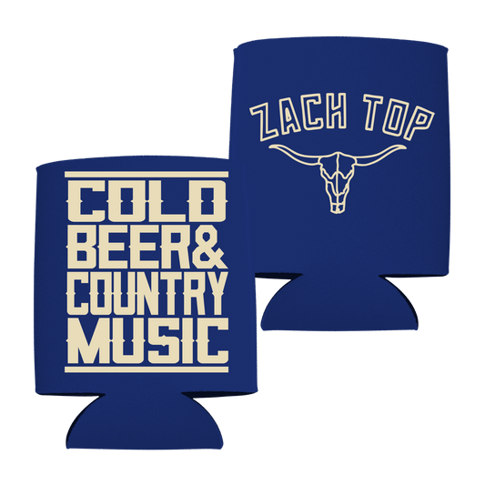 Blue Cold Beer Can Cooler